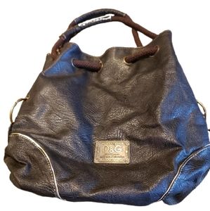 Dolce and Gabbana Vintage Black Hobo Bag